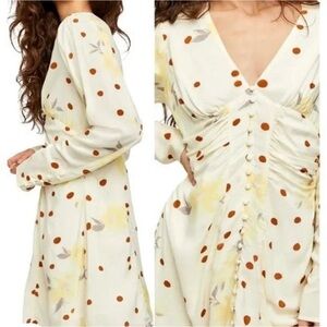 Free People Date Night Mini Dress in Sunshine Combo